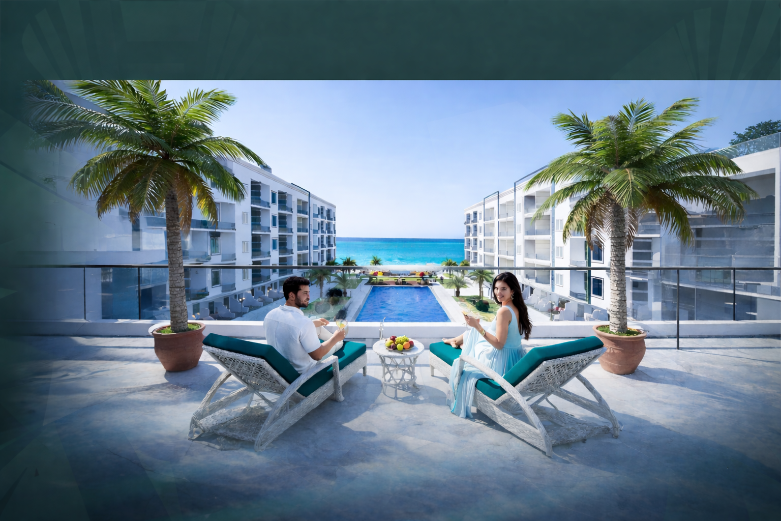 استرخاء على التراس الفاخر (1) Grand Rock Hurghada