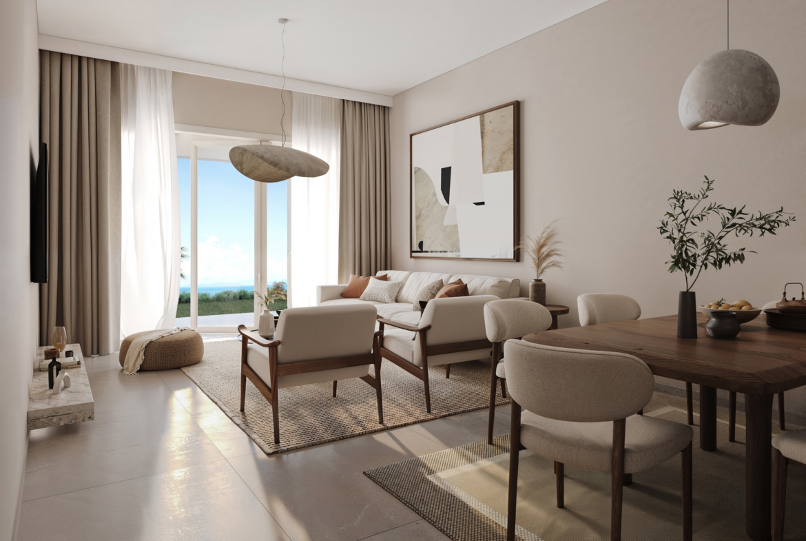 Modern fully finished living and dining area in a Sahl Hasheesh apartment