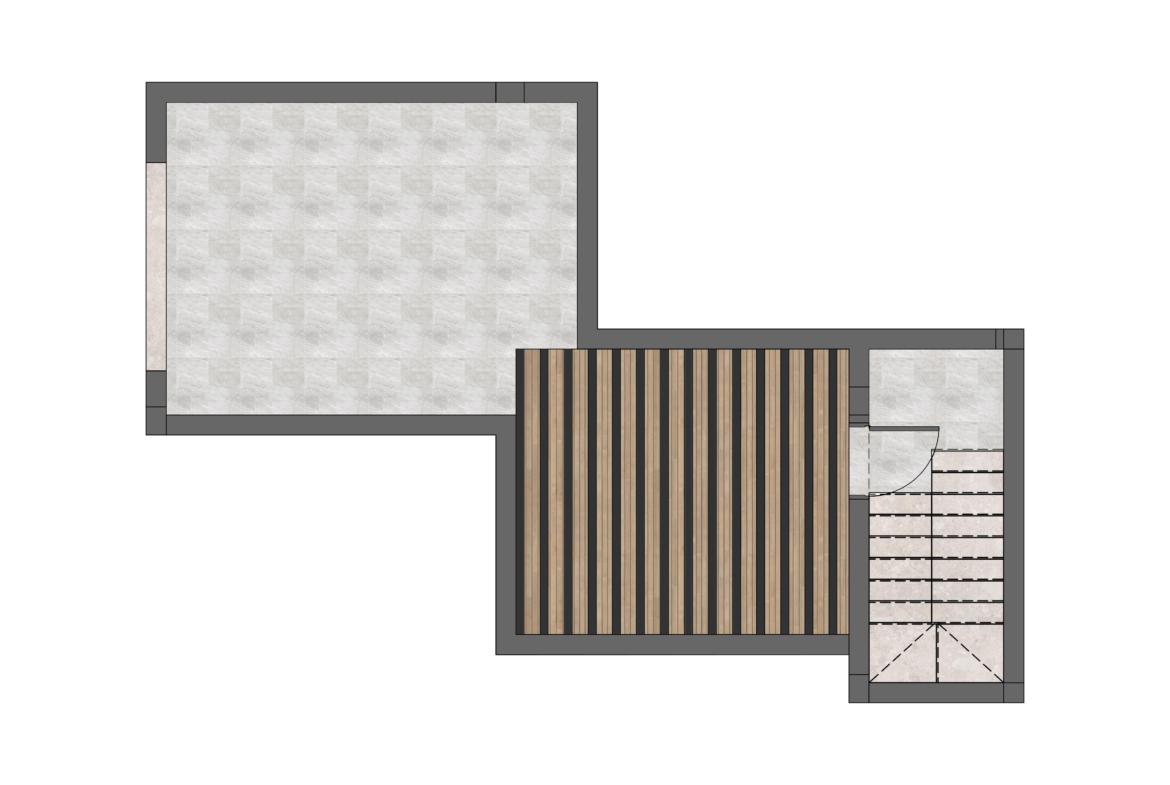 ONE7 unit 4201 private roof plan
