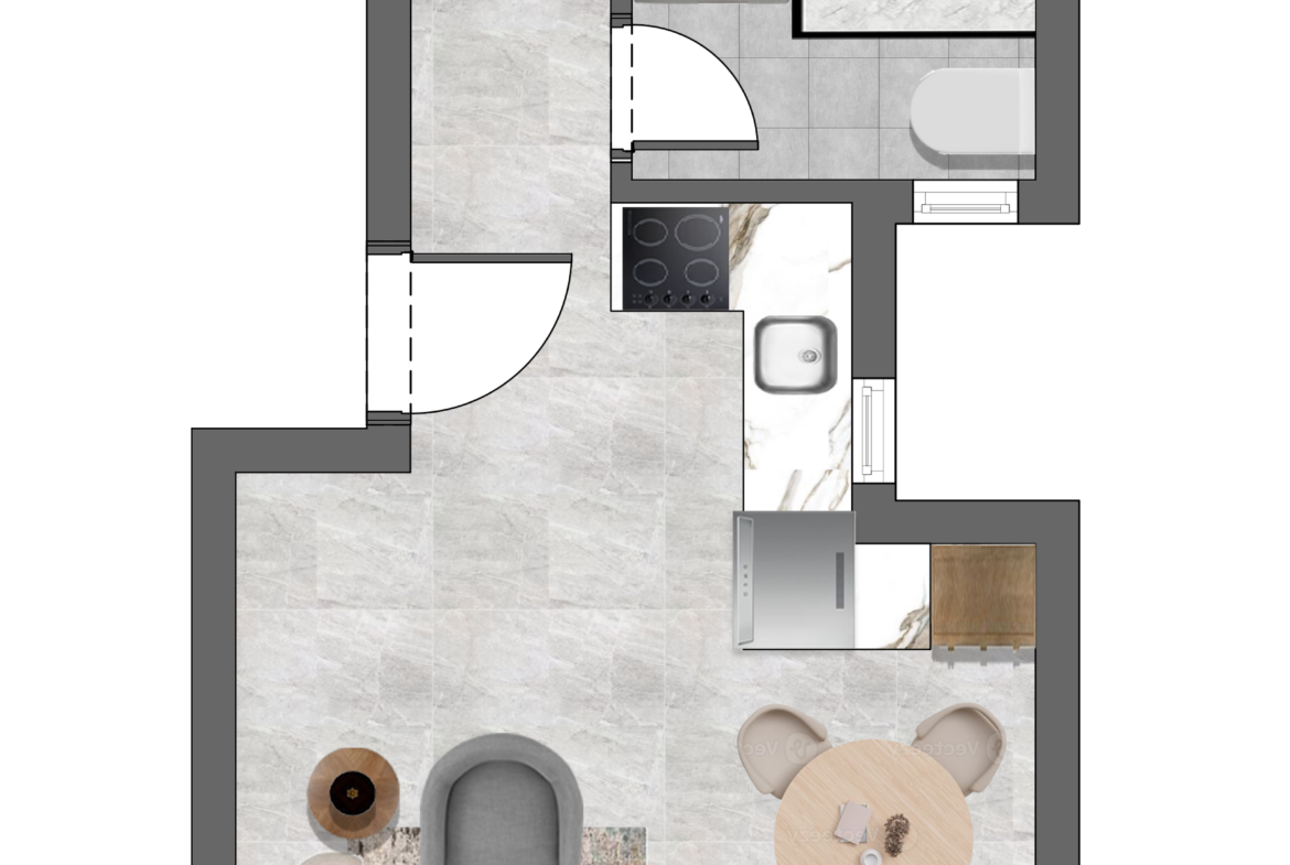 ONE7 unit 6101 supplied floor plan and position