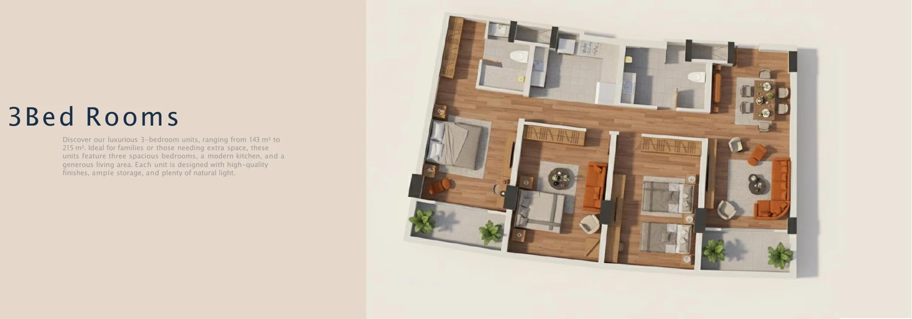 atlantis — Three bedroom layouts